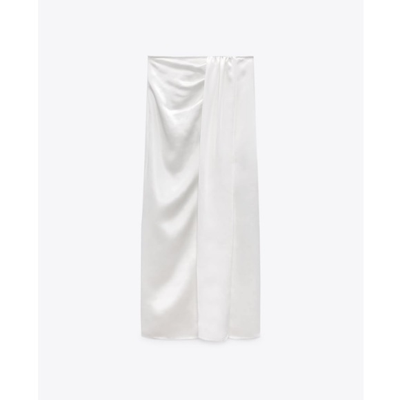 Zara satin effect draped skirt - Picture 16 of 16